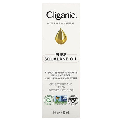 Cliganic 100% Pure & Natural Squalane Oil 1 fl oz (30 ml)