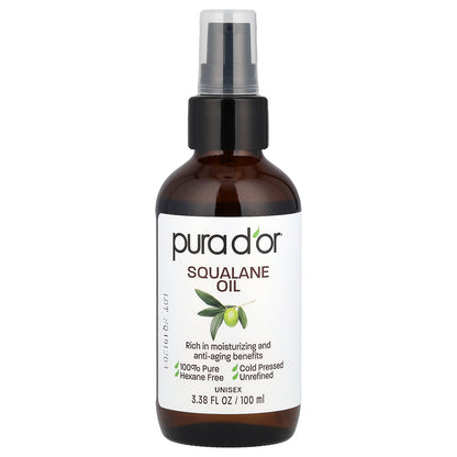 Pura D'or Squalane Oil 3.38 fl oz (100 ml)