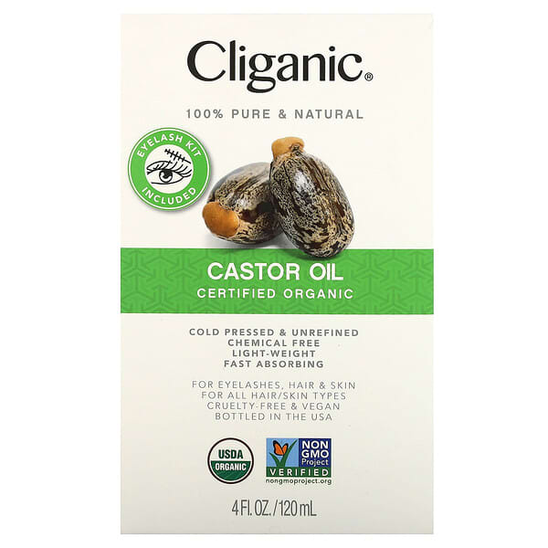 Cliganic Organic Castor Oil 4 fl oz (120 ml)