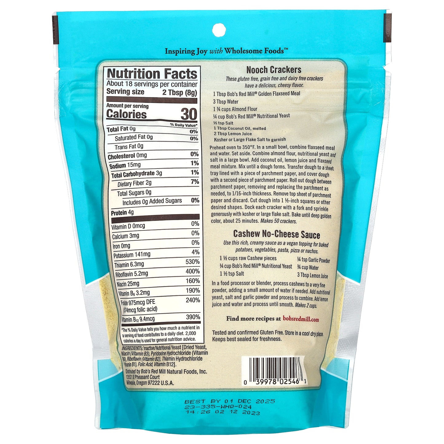 Bob's Red Mill Large Flake Nutritional Yeast Gluten Free 5 oz (142 g)