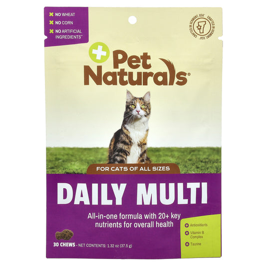 Pet Naturals Daily Multi For Cats All Sizes 30 Chews 1.32 oz (37.5 g)
