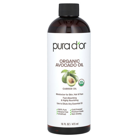 Pura D'or Organic Avocado Oil 16 fl oz (473 ml)