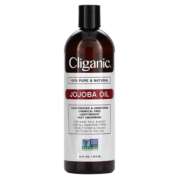 Cliganic 100% Pure & Natural Jojoba Oil 16 fl oz (473 ml)