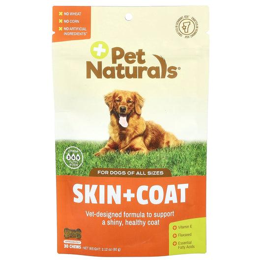 Pet Naturals Skin + Coat For Dogs All Sizes 30 Chews 2.12 oz (60 g)